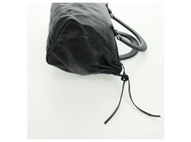 PRADA Handtasche Leder Schwarz Silber - Ansicht 5