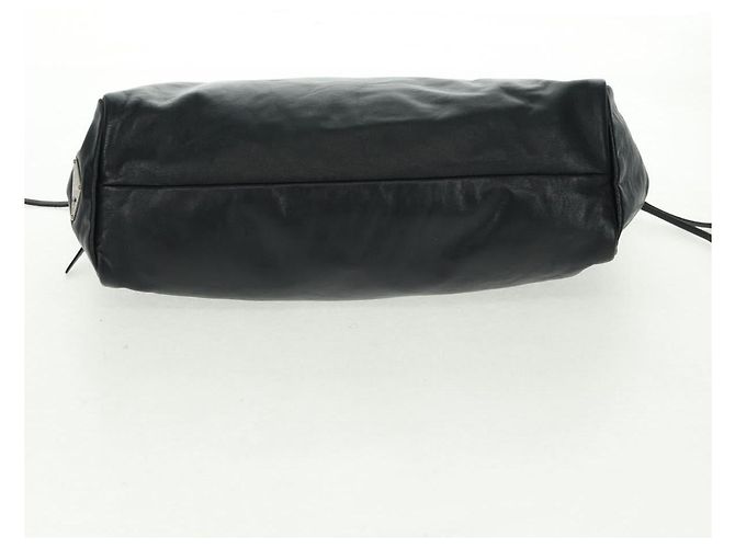 PRADA Handtasche Leder Schwarz Silber - Ansicht 9