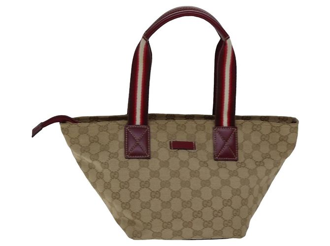 GUCCI GG Canvas Sherry Line Shoulder Bag Beige Red - vista 13
