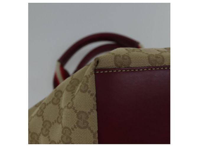 GUCCI GG Canvas Sherry Line Shoulder Bag Beige Red - vista 15