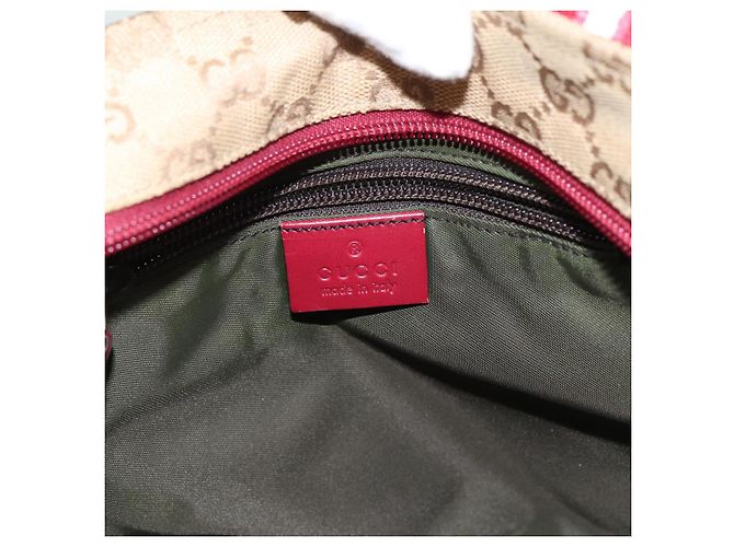 GUCCI GG Canvas Sherry Line Shoulder Bag Beige Red - vista 18