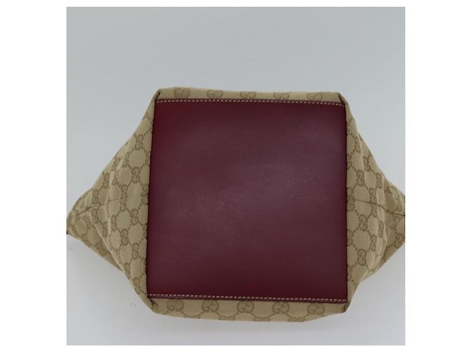 GUCCI GG Canvas Sherry Line Shoulder Bag Beige Red - vista 5