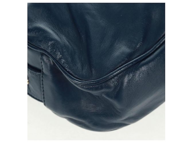 Céline CELINE Hand Bag Leather Navy Gold - vista 10