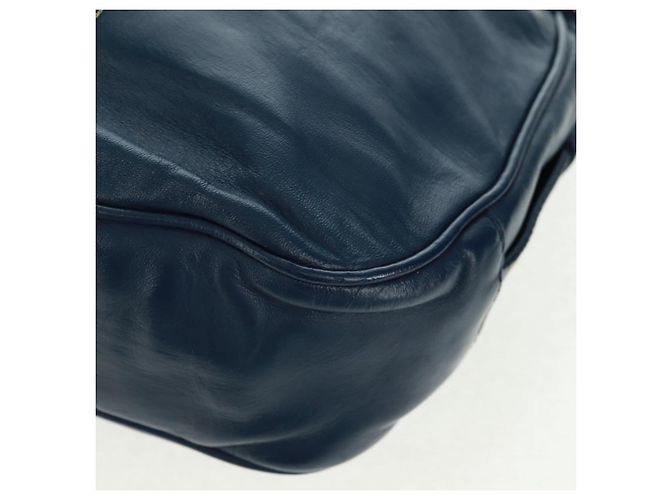 Céline CELINE Hand Bag Leather Navy Gold - vista 11