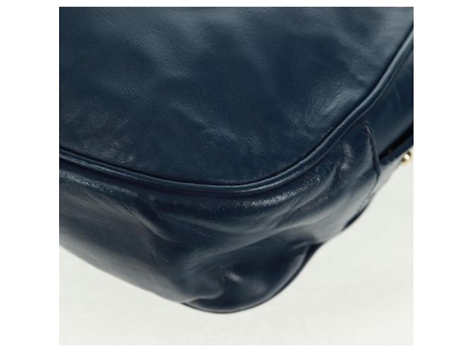 Céline CELINE Hand Bag Leather Navy Gold - vista 13