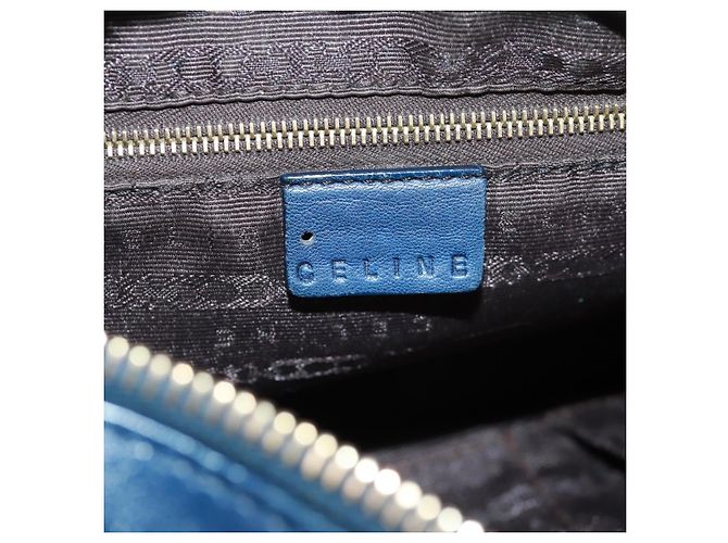 Céline CELINE Hand Bag Leather Navy Gold - vista 16