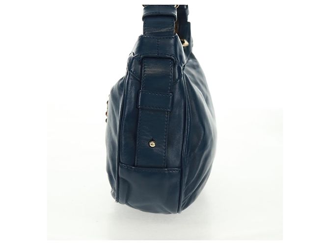 Céline CELINE Hand Bag Leather Navy Gold - vista 4