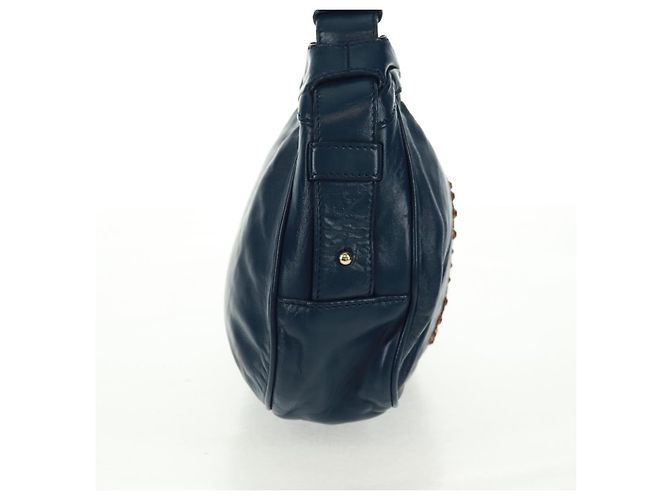 Céline CELINE Hand Bag Leather Navy Gold - vista 5