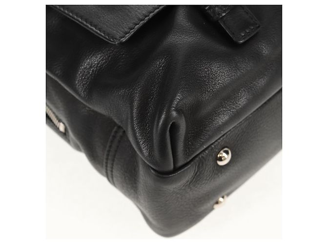 SAINT LAURENT Shoulder Bag Leather Black Silver 227747 - vista 10