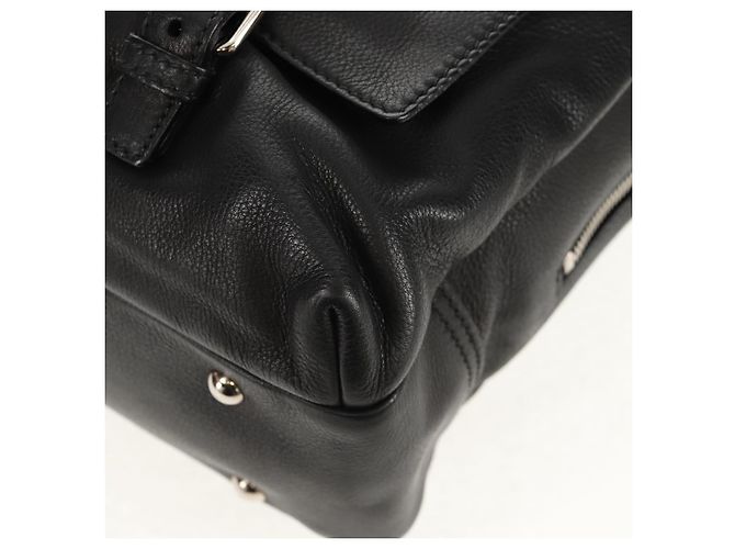 SAINT LAURENT Shoulder Bag Leather Black Silver 227747 - vista 11