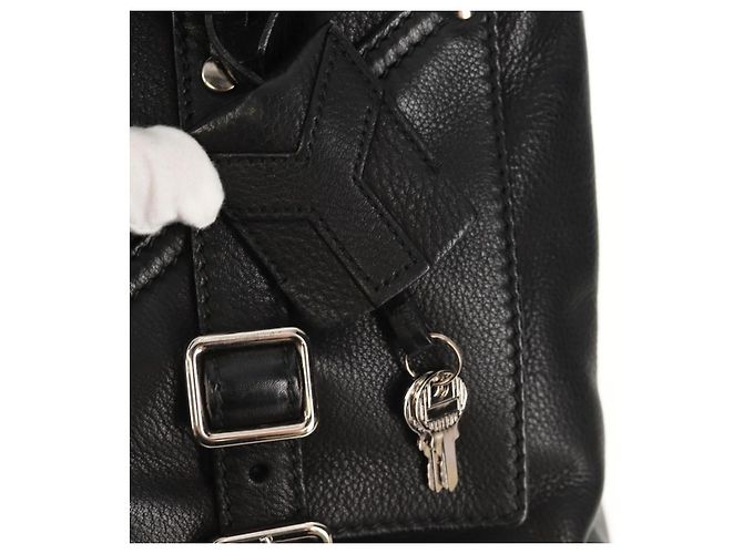SAINT LAURENT Shoulder Bag Leather Black Silver 227747 - vista 15