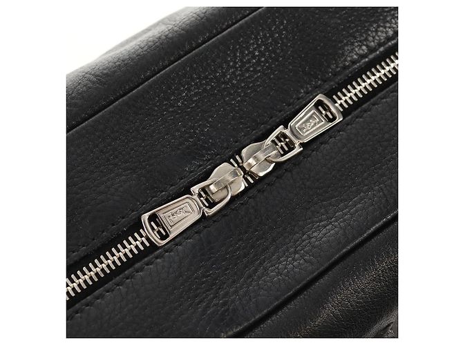 SAINT LAURENT Shoulder Bag Leather Black Silver 227747 - vista 16