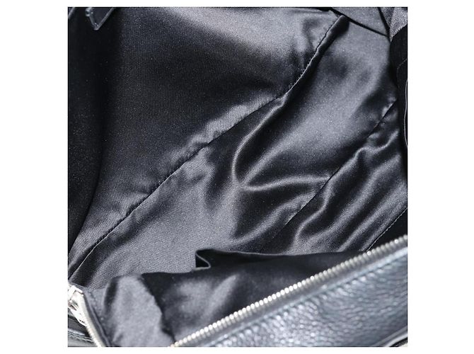 SAINT LAURENT Shoulder Bag Leather Black Silver 227747 - vista 18
