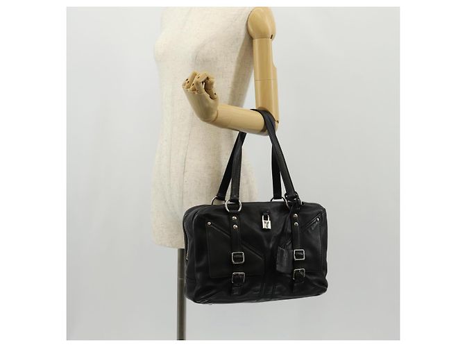 SAINT LAURENT Shoulder Bag Leather Black Silver 227747 - vista 25