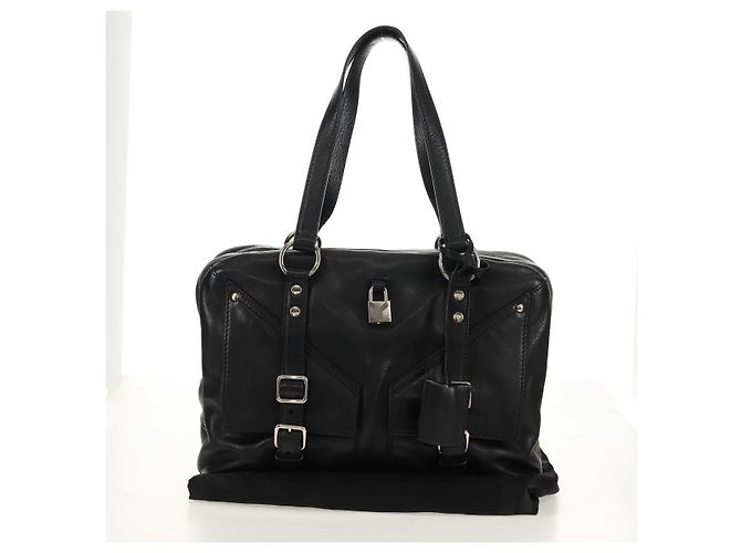 SAINT LAURENT Shoulder Bag Leather Black Silver 227747 - vista 26