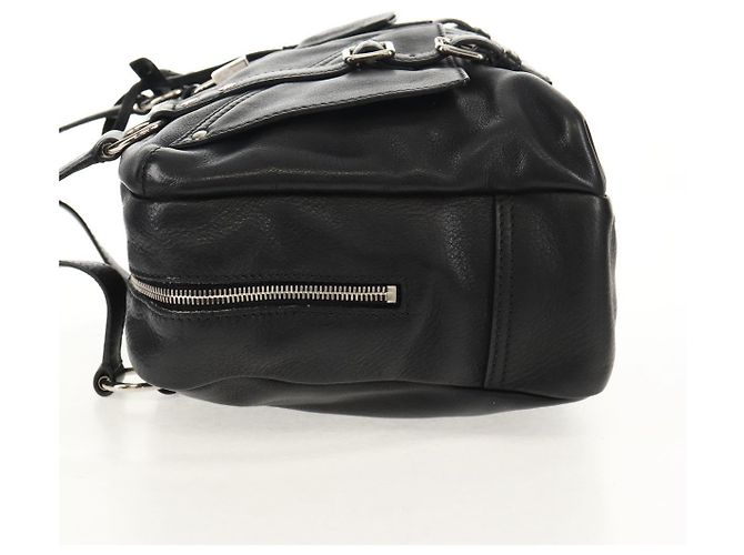 SAINT LAURENT Shoulder Bag Leather Black Silver 227747 - vista 4