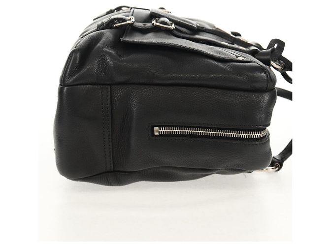SAINT LAURENT Shoulder Bag Leather Black Silver 227747 - vista 5