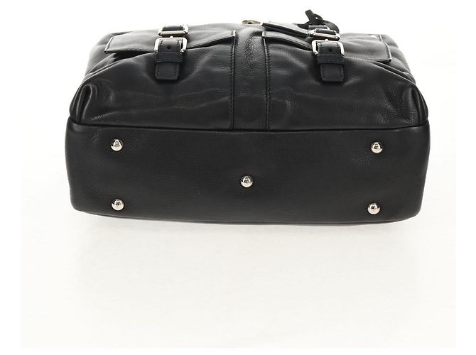 SAINT LAURENT Shoulder Bag Leather Black Silver 227747 - vista 9