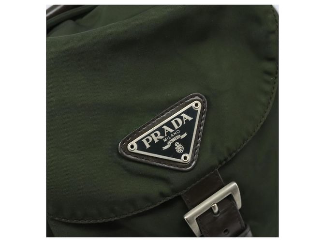 PRADA Rucksack Nylon Khaki Silver - Ansicht 16