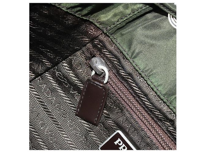 PRADA Rucksack Nylon Khaki Silver - Ansicht 24