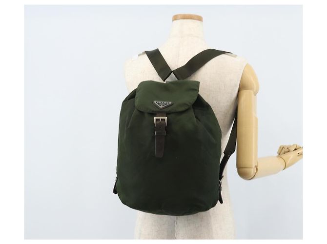 PRADA Rucksack Nylon Khaki Silver - Ansicht 27