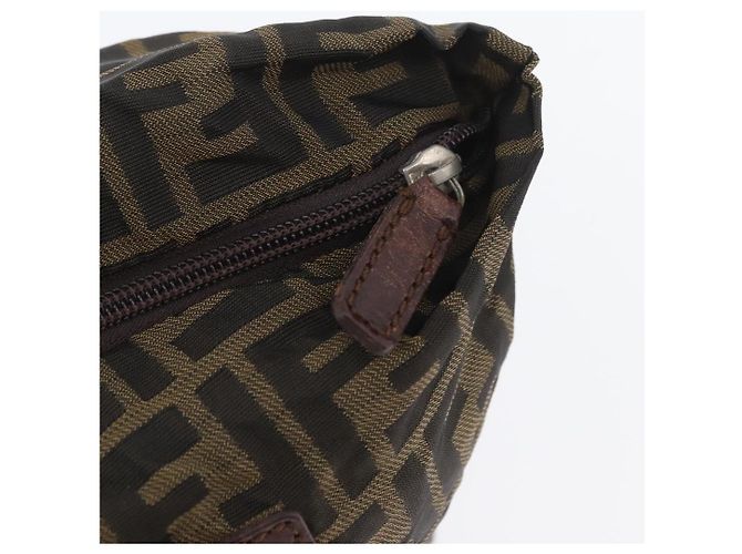 FENDI Zucca Canvas Hand Bag Brown Black - vista 14