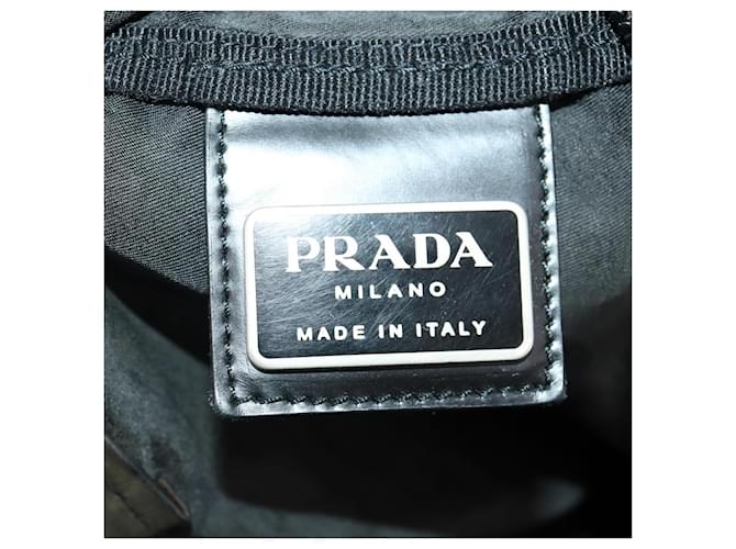 PRADA Boston Bag Nylon 2way Black Silver - vista 22