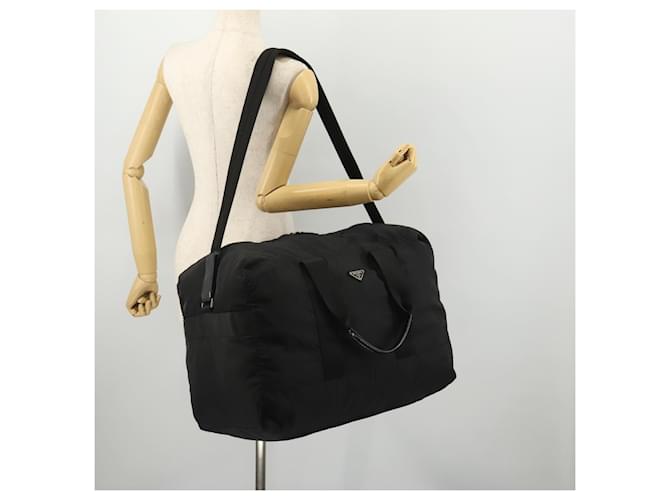 PRADA Boston Bag Nylon 2way Black Silver - vista 24
