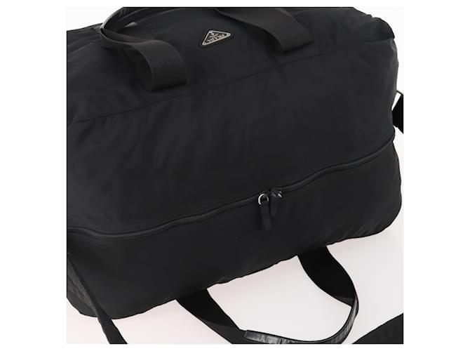 PRADA Boston Bag Nylon 2way Black Silver - vista 6