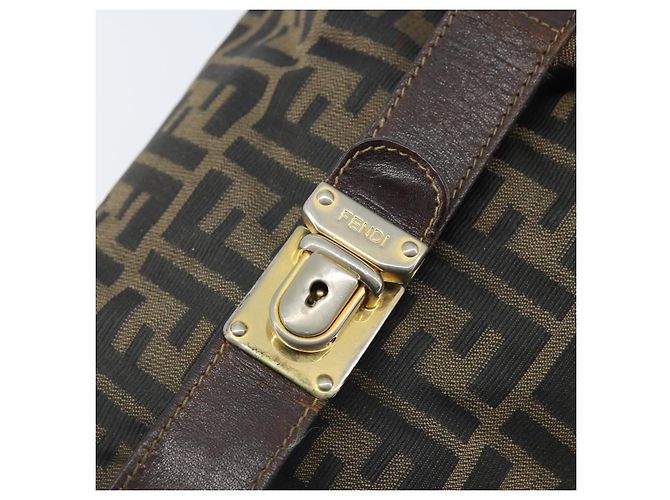 FENDI Zucca Canvas Hand Bag Black Gold - vista 13