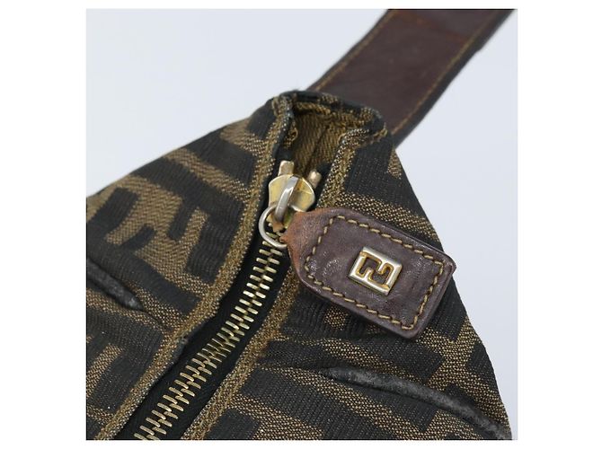 FENDI Zucca Canvas Hand Bag Black Gold - vista 15