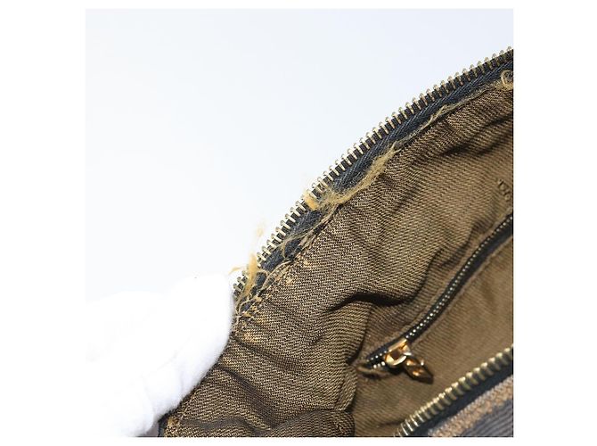 FENDI Zucca Canvas Hand Bag Black Gold - vista 16