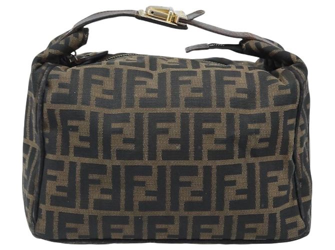 FENDI Zucca Canvas Hand Bag Black Gold - vista 2