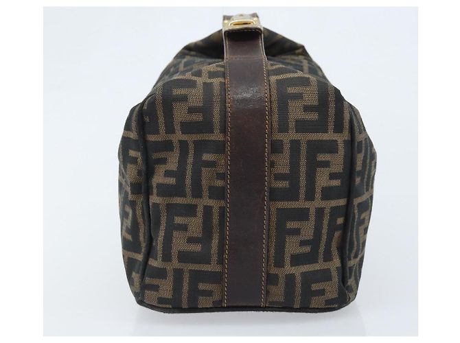 FENDI Zucca Canvas Hand Bag Black Gold - vista 4