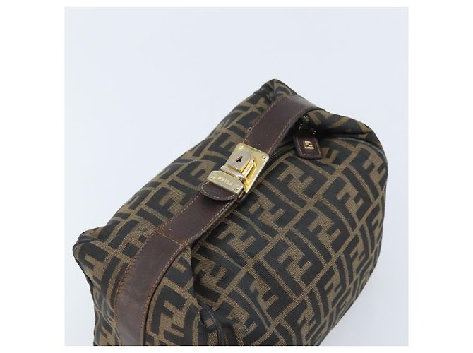FENDI Zucca Canvas Hand Bag Black Gold - vista 6