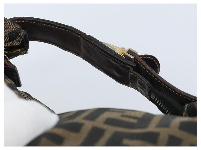 FENDI Zucca Canvas Hand Bag Black Gold - vista 7