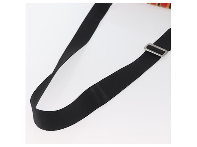 PRADA Shoulder Bag Coated Canvas Red Silver - vista 7