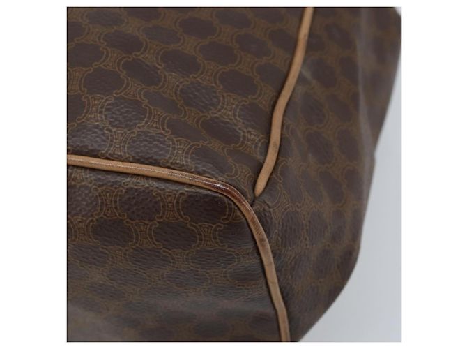 Céline CELINE Macadam Canvas Backpack PVC Leather Brown Gold - vista 12