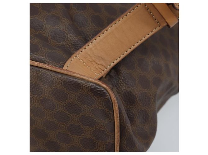 Céline CELINE Macadam Canvas Backpack PVC Leather Brown Gold - vista 14