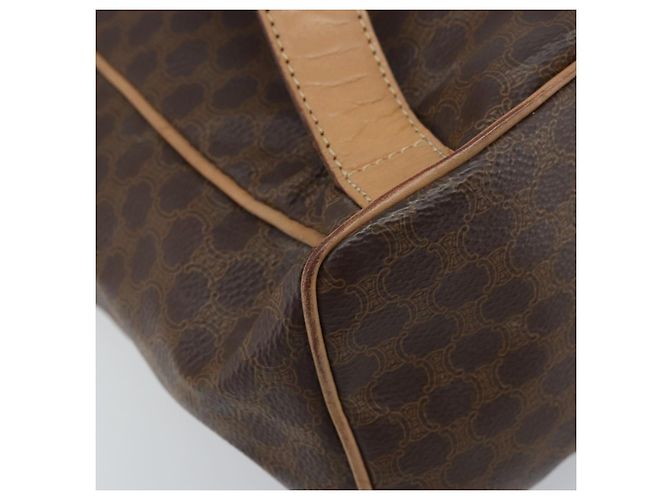 Céline CELINE Macadam Canvas Backpack PVC Leather Brown Gold - vista 15