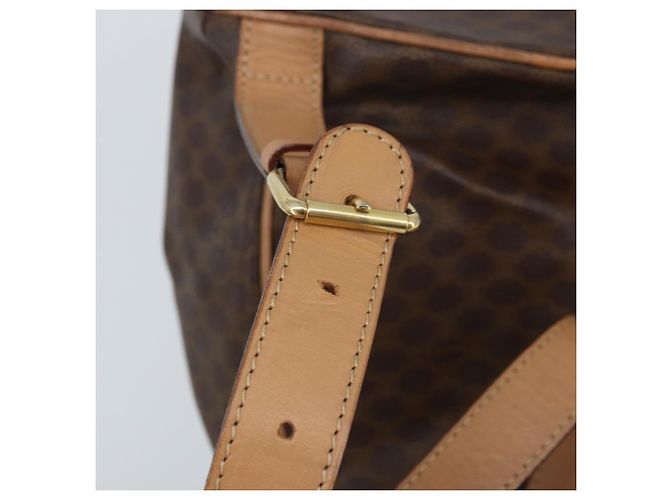 Céline CELINE Macadam Canvas Backpack PVC Leather Brown Gold - vista 16