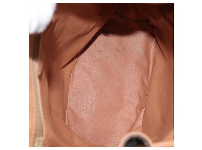 Céline CELINE Macadam Canvas Backpack PVC Leather Brown Gold - vista 21