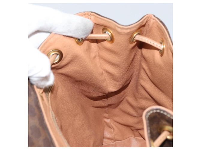 Céline CELINE Macadam Canvas Backpack PVC Leather Brown Gold - vista 22
