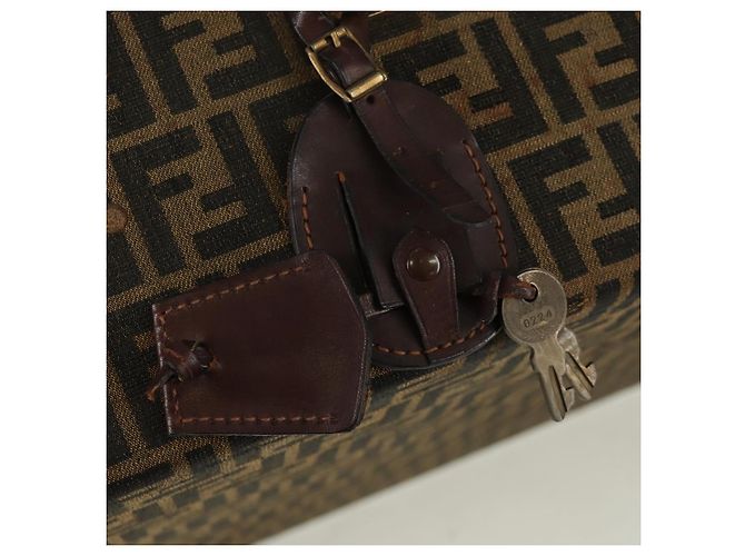 FENDI Zucca Canvas Trunk Black Brown - vista 18