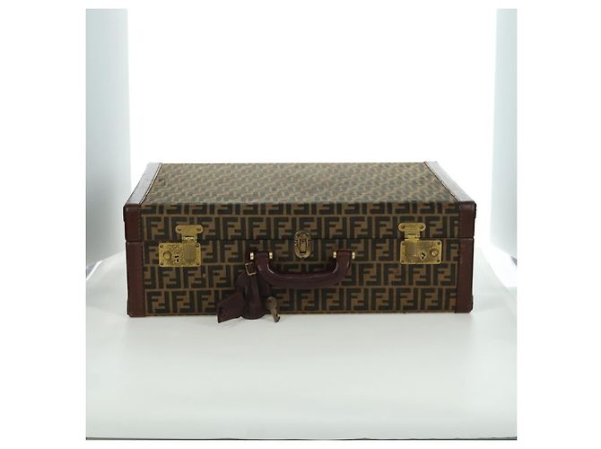FENDI Zucca Canvas Trunk Black Brown - vista 7