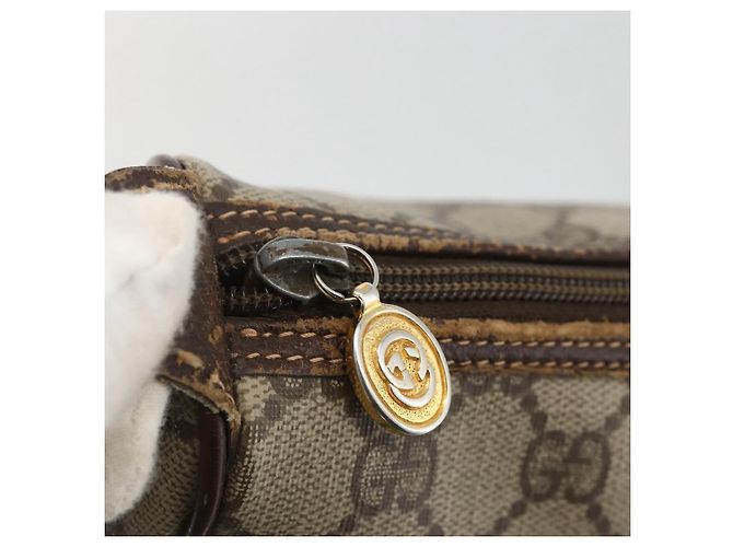GUCCI GG Supreme Web Sherry Line Bag PVC Beige Gold 164 02 077 - vista 17