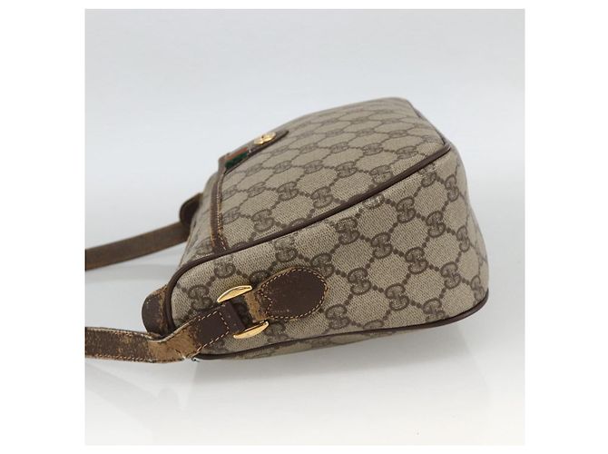 GUCCI GG Supreme Web Sherry Line Bag PVC Beige Gold 164 02 077 - vista 4