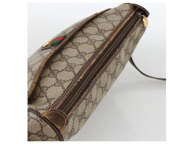 GUCCI GG Supreme Web Sherry Line Bag PVC Beige Gold 164 02 077 - vista 6
