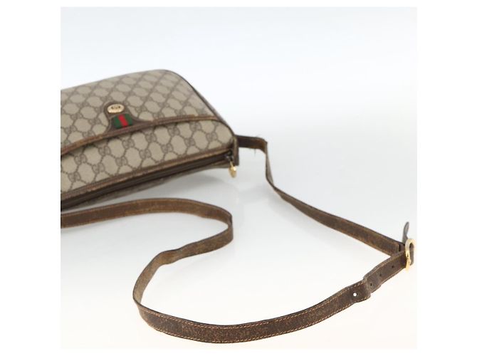 GUCCI GG Supreme Web Sherry Line Bag PVC Beige Gold 164 02 077 - vista 7