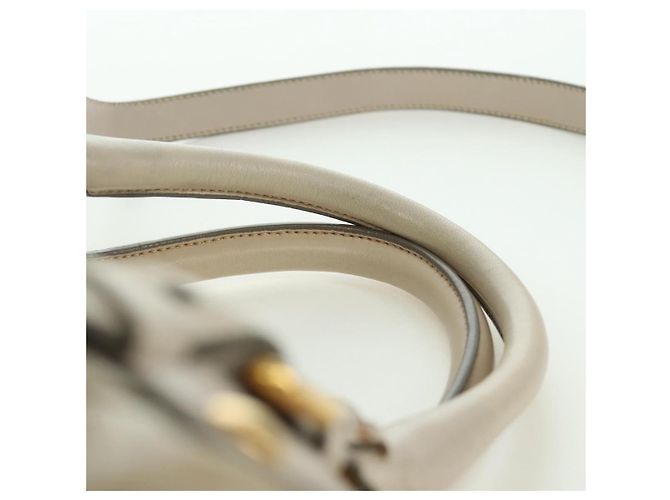 PRADA Gathered Hand Bag Nylon 2way Beige Gold - vista 11